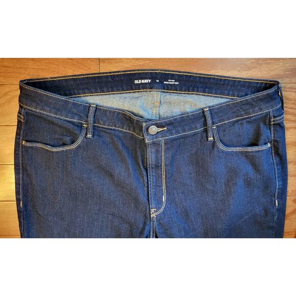 Old Navy Jeans Women Size 18 Mid-Rise WOW Boot-Cut Dark Denim Jeans - Picture 9 of 12